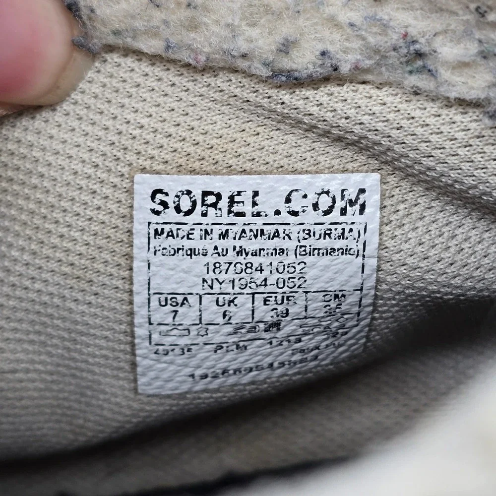 Sorel Out N About Plus Gray Felt‎ Tan Suede Waterproof Duck Boots Mens 7
